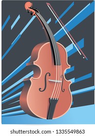bend ing cello - vector
