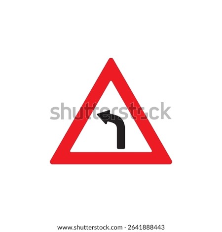 bend to left icon symbol sign vector