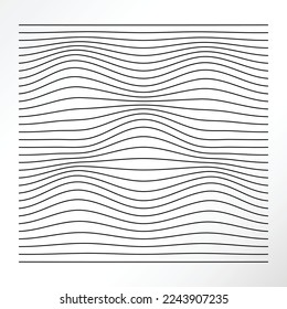 Bend lines forming 3D illusion