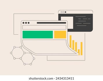 Bendable device technology abstract concept vector illustration. Bendable device technology, smartphone flexible display, next-generation electronics, foldable mobile phone abstract metaphor.