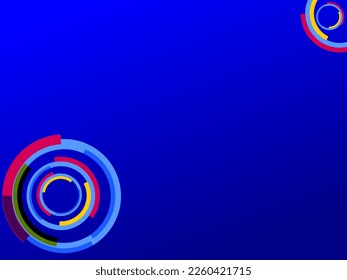 Rechtecke in Kreisen mit Farben für Hintergrund und Tapete