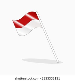 Bendera Merah Putih icon logo symbol, Indonesia flag single icon vector illustration