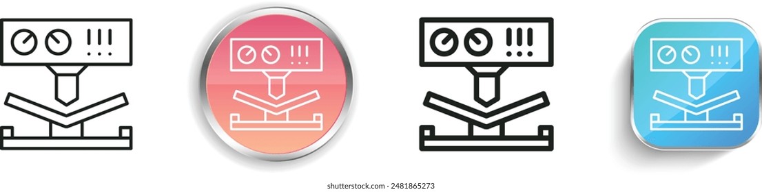 bending icon. Thin Linear, Regular and Button Style Design Isolated On White Background