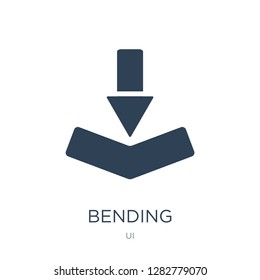 bending icon vector on white background, bending trendy filled icons from UI collection, bending vector illustration