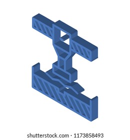 Bending isometric left top view 3D icon