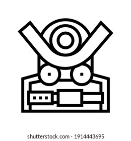 bending machine line icon vector. bending machine sign. isolated contour symbol black illustration