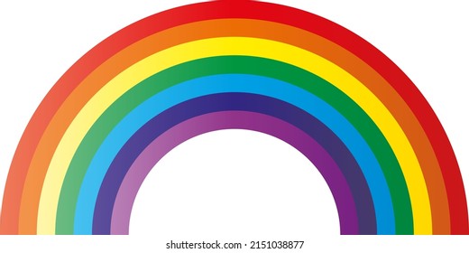 bending a multi-colored rainbow in a gradient from light to dark. rainbow icon.