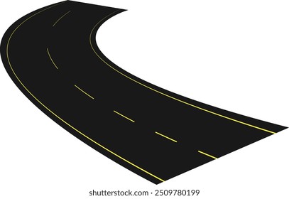 Bending Road Illustration Vector Set
