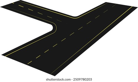 Bending Road Illustration Vector Set