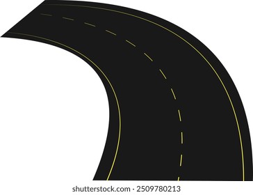 Bending Road Illustration Vector Set
