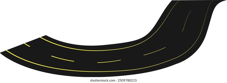 Bending Road Illustration Vector Set