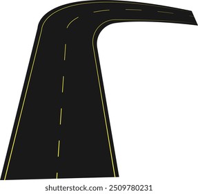 Bending Road Illustration Vector Set
