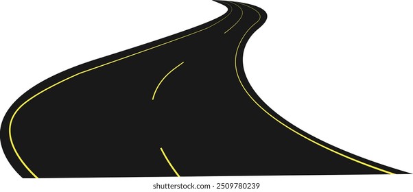 Bending Road Illustration Vector Set