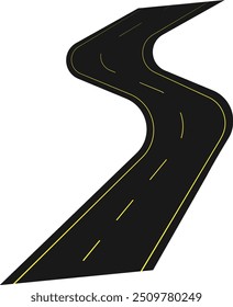 Bending Road Illustration Vector Set