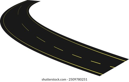 Conjunto de Vector de ilustración de carretera de flexión