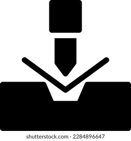 flexión de la ilustración del vector sobre un fondo transparente. Símbolos de calidad superior. Iconos vectoriales de glifos para diseño de conceptos y gráficos. 
