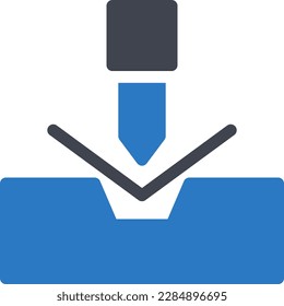 flexión de la ilustración del vector sobre un fondo transparente. Símbolos de calidad superior. Iconos vectoriales de glifos para diseño de conceptos y gráficos. 
