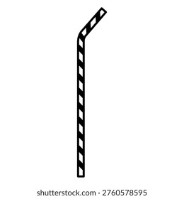 bendy striped drinking straw icon