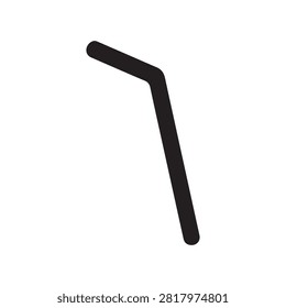bendy striped drinking straw icon