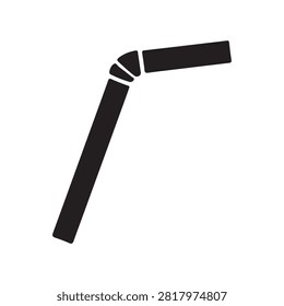 bendy striped drinking straw icon