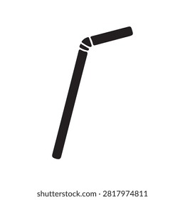 bendy striped drinking straw icon