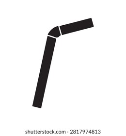 bendy striped drinking straw icon