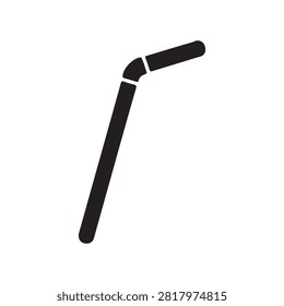 bendy striped drinking straw icon