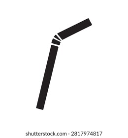 bendy striped drinking straw icon