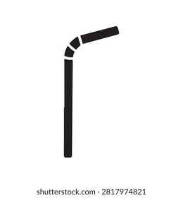 bendy striped drinking straw icon