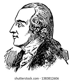 Benedict Arnold, 1741-1801, he was a general during the American revolutionary war who betrayed his country to Britain, vintage line drawing or engraving illustration