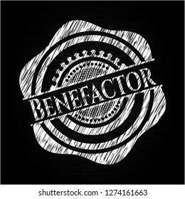 Benefactor on blackboard