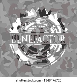 Benefactor on grey camo texture