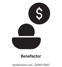 Benefactor Vector Icon which can easily modify or edit
