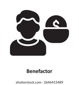 Benefactor Vector Icon which can easily modify or edit
