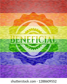 Beneficial lgbt colors emblem 