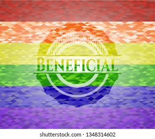 Beneficial lgbt colors emblem 