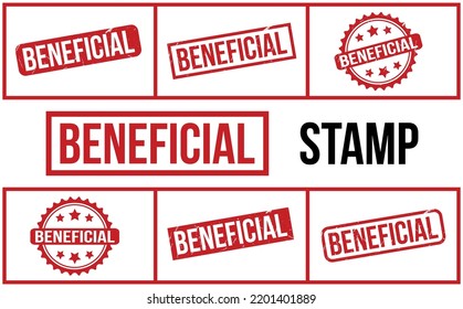 Beneficial Rubber Stamp Set Vector