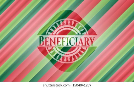 Beneficiary christmas style emblem. Vector Illustration. Detailed.