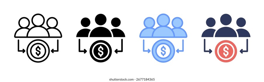 Beneficiary Icon Set Multiple Style Collection
