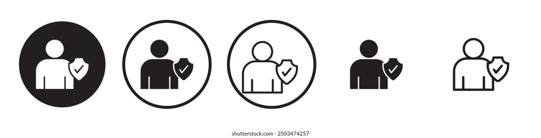 Beneficiary line icon vector set.