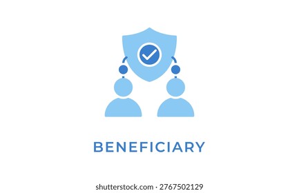 Beneficiary vector icon isolated on white background