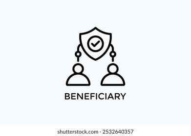 Beneficiary Vector Icon Or Logo Illustration