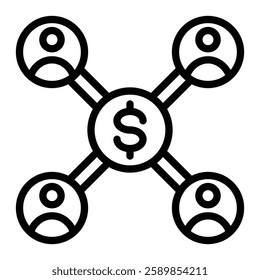 Beneficiary Vector Line Icon Design For Personal And Commercial use