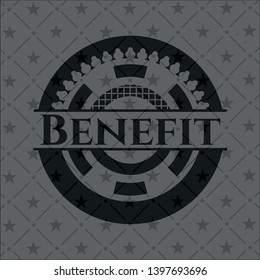 Benefit black badge. Vector Illustration. Detailed.