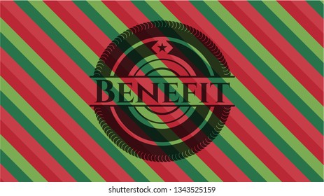 Benefit christmas badge.