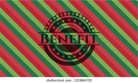 Benefit christmas badge background.