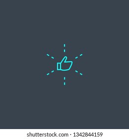 benefit concept blue line icon. Simple thin element on dark background. benefit concept outline symbol design. Can be used for web and mobile UI/UX