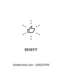 benefit concept line icon. Simple element illustration. benefit  concept outline symbol design. Can be used for web and mobile UI/UX