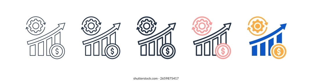 Benefíciese de diferentes iconos de estilo de Ilustración vectorial.