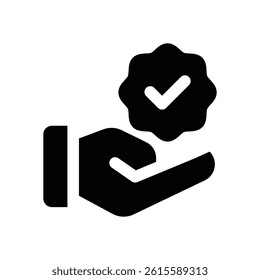 benefit glyph icon. Strong and solid vector icon for websites, mobile interfaces, presentations, and visual branding. High quality and easy to edit.